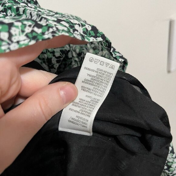 Rebecca Minkoff Green Black Floral Ollie Mini Dress Size XXS - Picture 6 of 9